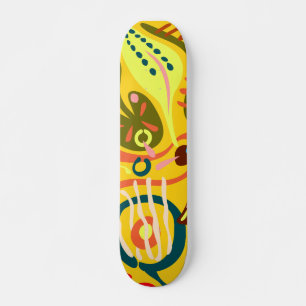 Trillende bloemen skateboard dek