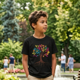Trillende Boom des Levens: wortels en kleurrijke b T-shirt
