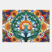 Trillende boom van het Collectie van het Leven Inpakpapier Vel (Voorkant 2)