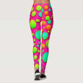 Trillende Bubbel Pop van Kleur Ontwerp Leggings (Achterkant)