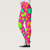 Trillende Bubbel Pop van Kleur Ontwerp Leggings (Links)