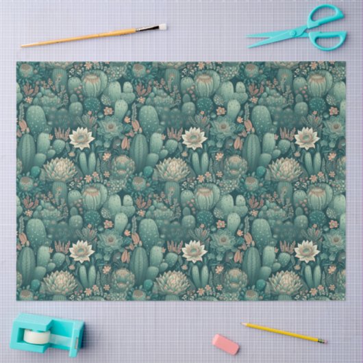 Trillende Cactus Dreams Tissue Paper Tissuepapier (Craft)