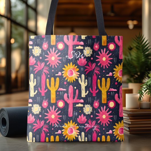 Trillende Cactus en Zon Wellness Tote Tas