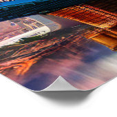 Trillende Cincinnati Ohio Abstracte Silhouet Kunst Poster (Hoek)