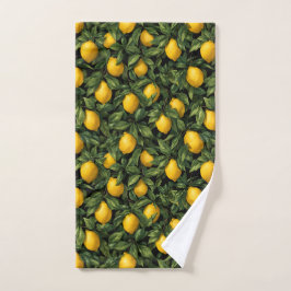 Trillende Citroen Citrus Boom Patroon Handdoek
