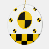 Trillende crashtestmarkers keramisch ornament (Links)