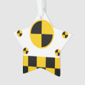 Trillende crashtestmarkers ornament (voorkant)