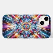 Trillende Crystal Burst Hoesje Abstract Geometri (Achterkant (horizontaal))
