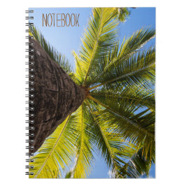 Trillende exotische palmboom notitieboek