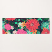  trillende Floral verf Navy-Blue Design Yogamat (Achterkant (horizontaal))
