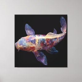 Trillende Galaxy Koi Canvas Afdruk
