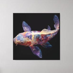 Trillende Galaxy Koi Canvas Afdruk