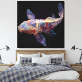 Trillende Galaxy Koi Canvas Afdruk (Insitu (Slaapkamer))