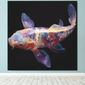 Trillende Galaxy Koi Canvas Afdruk (Insitu (Houten vloer))