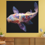 Trillende Galaxy Koi Canvas Afdruk (Insitu (Woonkamer))