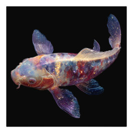 Trillende Galaxy Koi Foto Afdruk