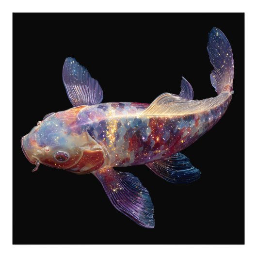 Trillende Galaxy Koi Foto Afdruk (Voorkant)