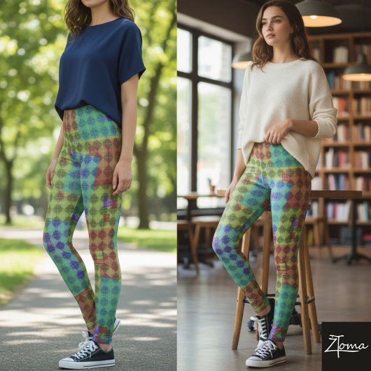 Trillende geometrieleggings leggings