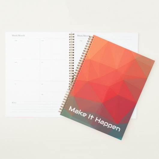 Trillende Geometrische Abstracte Aangepaste Monogr Planner (Display)