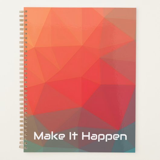 Trillende Geometrische Abstracte Aangepaste Monogr Planner (Voorkant)