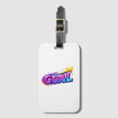Trillende GOAL Bagage Label – Helder Succes Reis (Voorkant (verticaal))