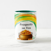 Trillende Gouden Munten St. Patty's Hart Mok (Midden)