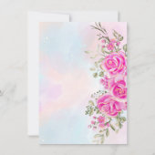 Trillende Heet Roze Bewaar de Datum Kaart (Achterkant)