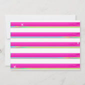 Trillende horizontale roze iriserende Let's Party Kaart (Achterkant)