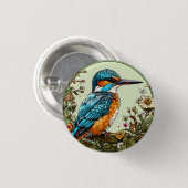 Trillende IJsvogel Vogel Ronde Button 3,2 Cm (Voorkant /achterkant)