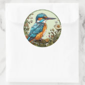 Trillende IJsvogel Vogel Ronde Sticker (Tas)