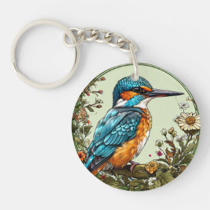 Trillende IJsvogel Vogel Sleutelhanger