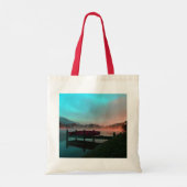 Trillende kano op Lake Junaluska Tote Bag (Achterkant)
