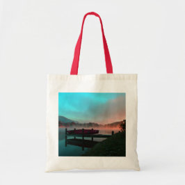 Trillende kano op Lake Junaluska Tote Bag