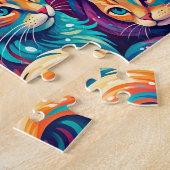 Trillende Kattendroomlandschap – Psychedelische Bo Legpuzzel (Zijkant)