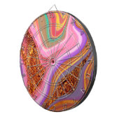 trillende kleur kunst dartbord (Voorkant Rechts)