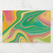 trillende kleur kunst voedselcontainer etiket (Enkel label)