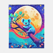 Trillende Koala Maan Fleece Deken (Voorkant)