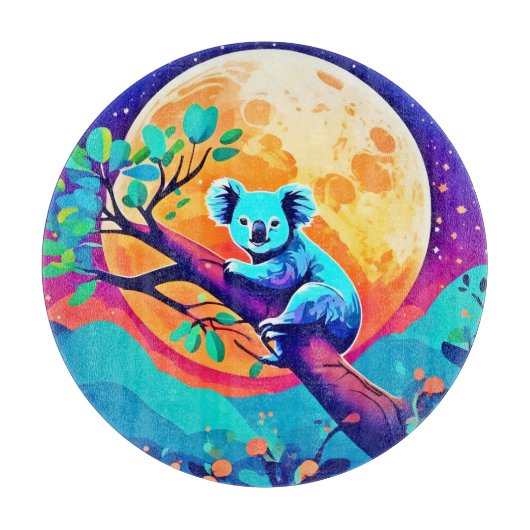 Trillende Koala Maan Snijplank (Voorkant)