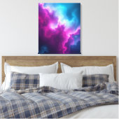 Trillende Kosmische Nevel Abstract Canvas Kunst (Insitu (Slaapkamer))