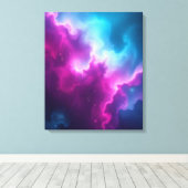 Trillende Kosmische Nevel Abstract Canvas Kunst (Insitu (Houten vloer))