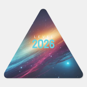 Trillende Kosmische Ruimte Neon Abstracte Gloeiend Sticker