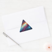 Trillende Kosmische Ruimte Neon Abstracte Gloeiend Sticker (Envelop)