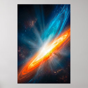 Trillende Kosmische Spiraalstelsel Sci-Fi Oranje B Poster