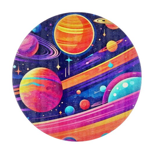 Trillende Kosmische Symfonie ontwerp Snijplank (Voorkant)