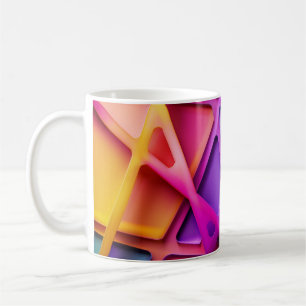 Trillende Kruis-Hatch Abstracte Mok – Krachtige Mo