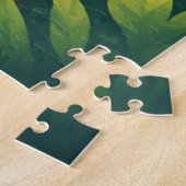 Trillende Luipaard Portret Met Smaragdgroene Ogen Legpuzzel (Zijkant)