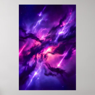 Trillende Magenta Kosmische Leegte Nevel Kunst Poster