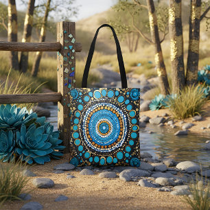 Trillende Mandala Stippenpatroon Boodschappentas m Tote Bag