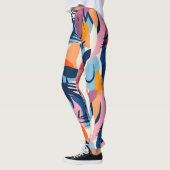 Trillende Moderne Abstracte Vormen Patroon Legging (Links)