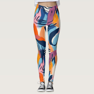 Trillende Moderne Abstracte Vormen Patroon Legging